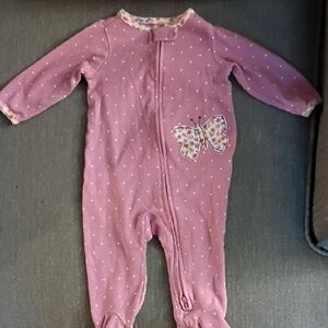 Charming Lavender Butterfly Footie for Kids